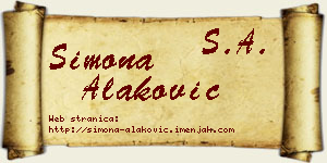 Simona Alaković vizit kartica